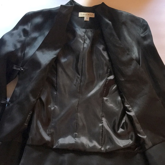 ILANA WOLF Black Silk Evening Jacket Sz M” - Picture 3 of 7